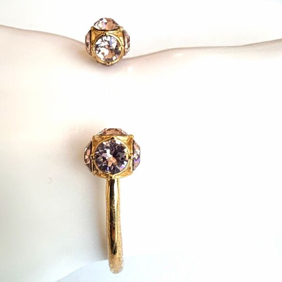 Kate Spade Gold Tone Crystal Open Cuff Bracelet - Picture 6 of 9